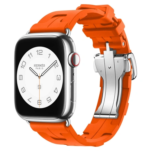 Apple Watch 7 8 38 40 41mm Spor Görünümlü Redclick KRD-94 Silikon Kordon