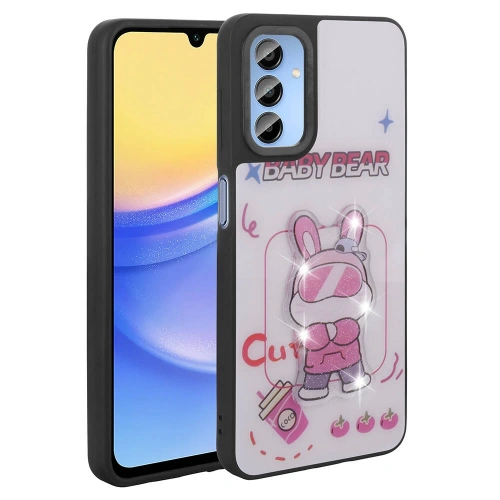 Galaxy A15 Kılıf Parlayan Kabartmalı İkonik Figürlü Redclick Amas Silikon Kapak