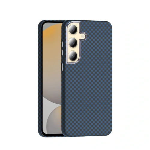 Galaxy S24 Plus Kılıf M-safe Şarj Özellikli Karbon Fiber Görünümlü Redclick Gros Kapak