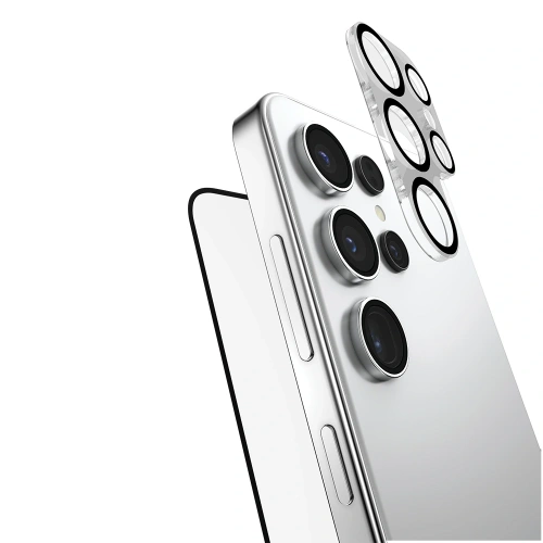 Galaxy S25 Ultra Raptic 2in1 Bundle Kit Parmak İzi BırakmayanTemperli Ekran Koruyucu + Lens Koruyucu Set