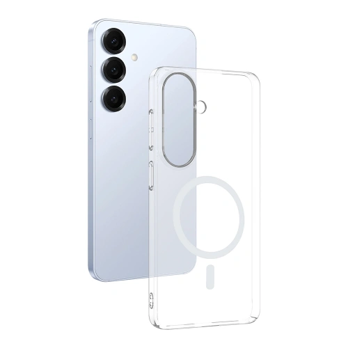 Galaxy S26 Kamera Korumalı M-Safe Şarj Özellikli Şeffaf Redclick London Sert PC Kapak