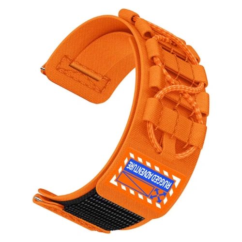 Gear S3 Redclick KRD-112 22mm Orbital Örgülü Halat Tasarımlı Naylon Kumaş Hasır Kordon