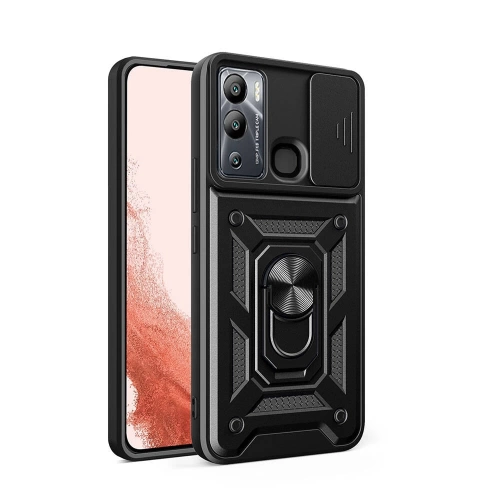 İnfinix Hot 20i Kılıf Magnetik Standlı Kamera Korumalı Redclick Sürgülü Vega Kapak