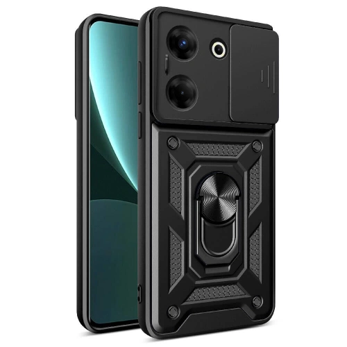 Tecno Camon 20 Kılıf Magnetik Standlı Kamera Korumalı Redclick Sürgülü Vega Kapak