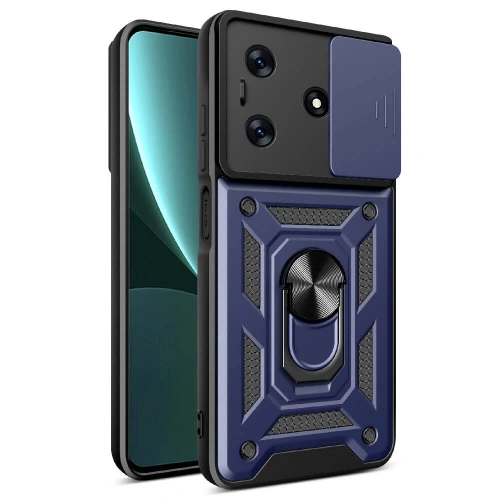 Tecno Spark 10C Kılıf Magnetik Standlı Kamera Korumalı Redclick Sürgülü Vega Kapak