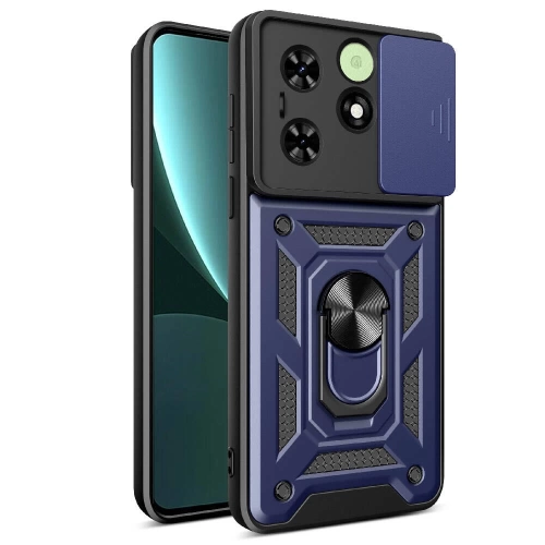 Tecno Spark 20C Kılıf Magnetik Standlı Kamera Korumalı Redclick Sürgülü Vega Kapak