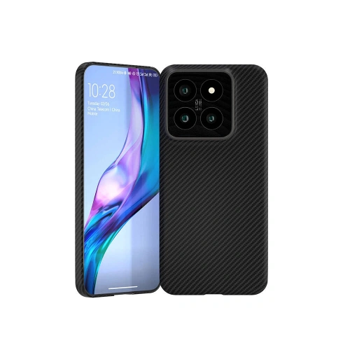 Xiaomi Mi 14 Kılıf Magsafe Şarj Özellikli 600D Kevlar Redclick Krek Karbon Kapak