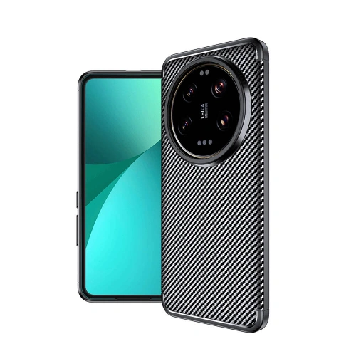 Xiaomi Mi 14 Ultra Kılıf Redclick Karbon Görünüm Silikon Kapak