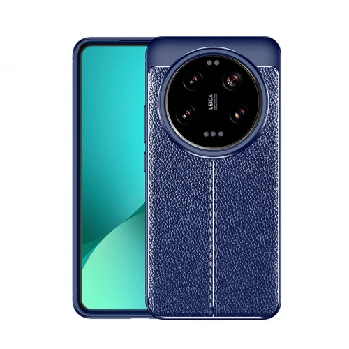 Xiaomi Mi 14 Ultra Kılıf Redclick Deri Görünüm Silikon Kapak