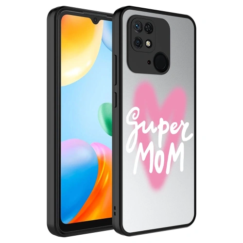 Xiaomi Redmi 10C Kılıf Aynalı Desenli Kamera Korumalı Parlak Redclick Mirror Kapak