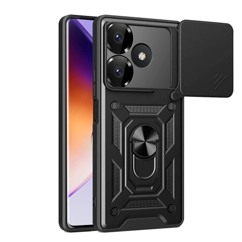 Xiaomi Redmi 13 4G Kılıf Magnetik Standlı Kamera Korumalı Redclick Sürgülü Vega Kapak