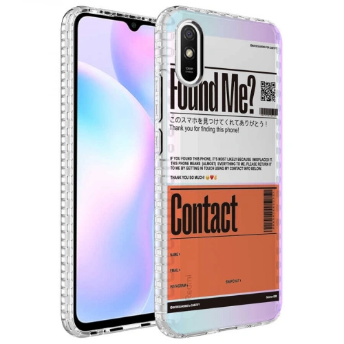 Xiaomi Redmi 9a Kılıf Airbag Kenarlı Renkli Desenli Silikon Redclick Elegans Kapak