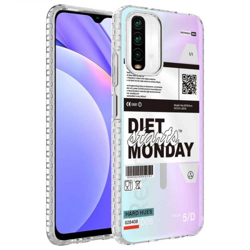 Xiaomi Redmi Note 10 Kılıf Airbag Kenarlı Renkli Desenli Silikon Redclick Elegans Kapak