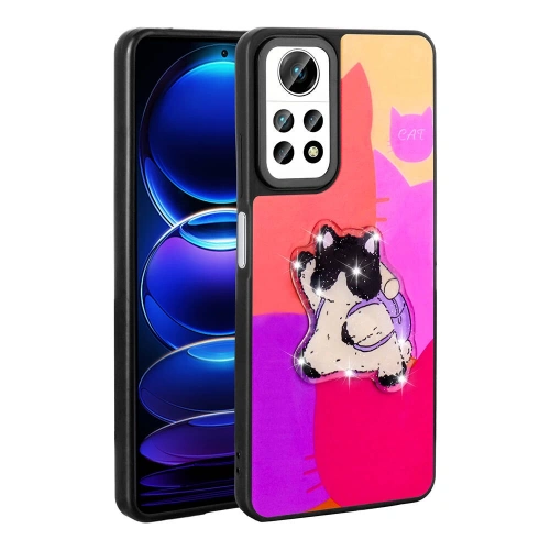 Xiaomi Redmi Note 12 Pro 4G Kılıf Parlayan Kabartmalı İkonik Figürlü Redclick Amas Silikon Kapak