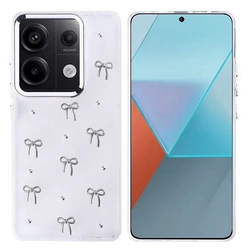 Xiaomi Redmi Note 13 Pro 4G Kılıf Airbag Tasarımlı Simli Şeffaf Redclick Kutup Kapak