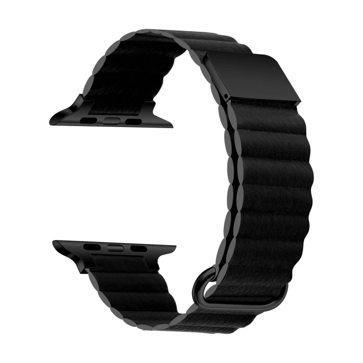 Apple Watch Uyumlu 10 Serisi 46mm Krd-78 Deri Kordon Strap Kayış