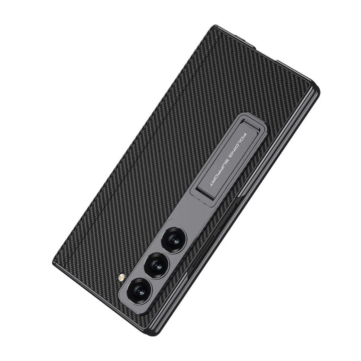 ​Galaxy Z Fold 6 Kılıf Deri Kalem Bölmeli Standlı Redclick Kıpta Premium Kılıf
