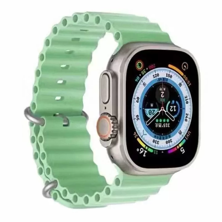 Apple Watch 10 Serisi 46mm Redclick Krd-75 Terletmez Dalgalı Tasarım Silikon Kordon