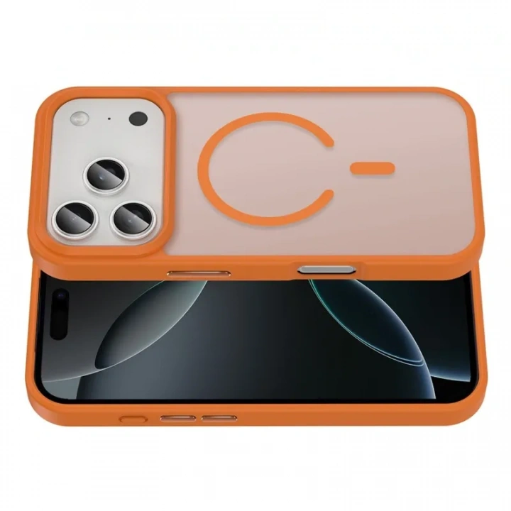 iPhone 17 Pro Max Kılıf M-safe Şarj Özellikli Mat Parmak İzi Bırakmayan Redclick Sio Kapak