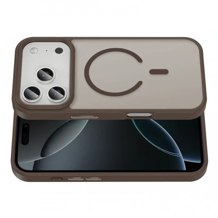 iPhone 17 Pro Max Kılıf M-safe Şarj Özellikli Mat Parmak İzi Bırakmayan Redclick Sio Kapak