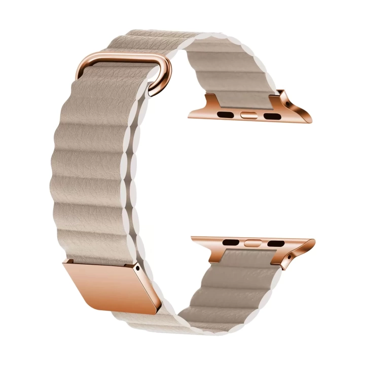 Apple Watch Uyumlu 10 Serisi 46mm Krd-78 Deri Kordon Strap Kayış