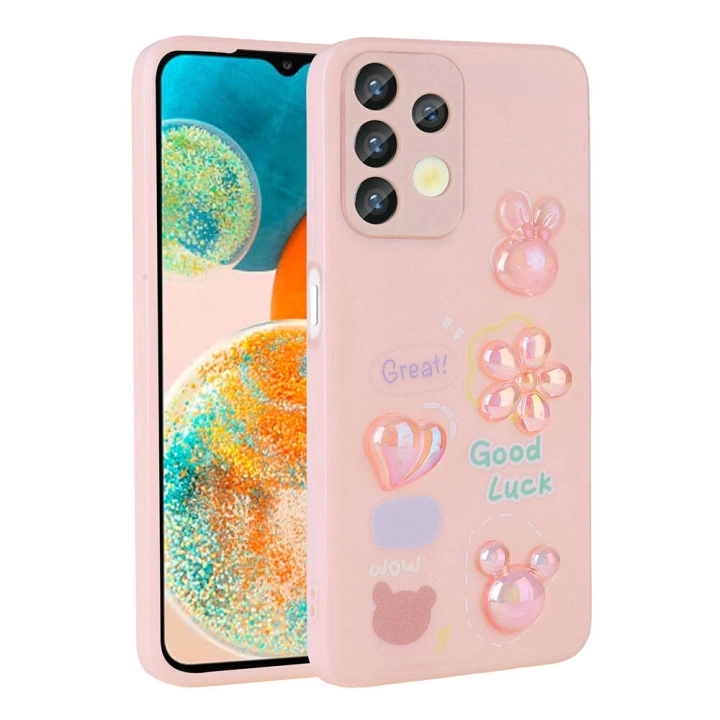 Galaxy A13 4G Kılıf Kabartma Figürlü Parlak Redclick Toys Silikon Kapak