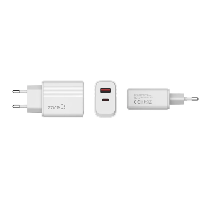 Redclick Play PL3 Type-C to Lightning 2in1 PD Qualcomm 3.0 Hızlı Şarj Aleti 20W