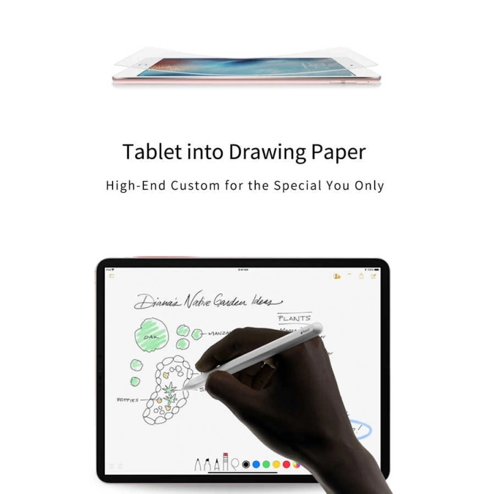 Apple iPad Pro 13 2024 Kağıt Hisli Mat ​​​​​​​​​​​​​​​Redclick Paper Like Ekran Koruyucu