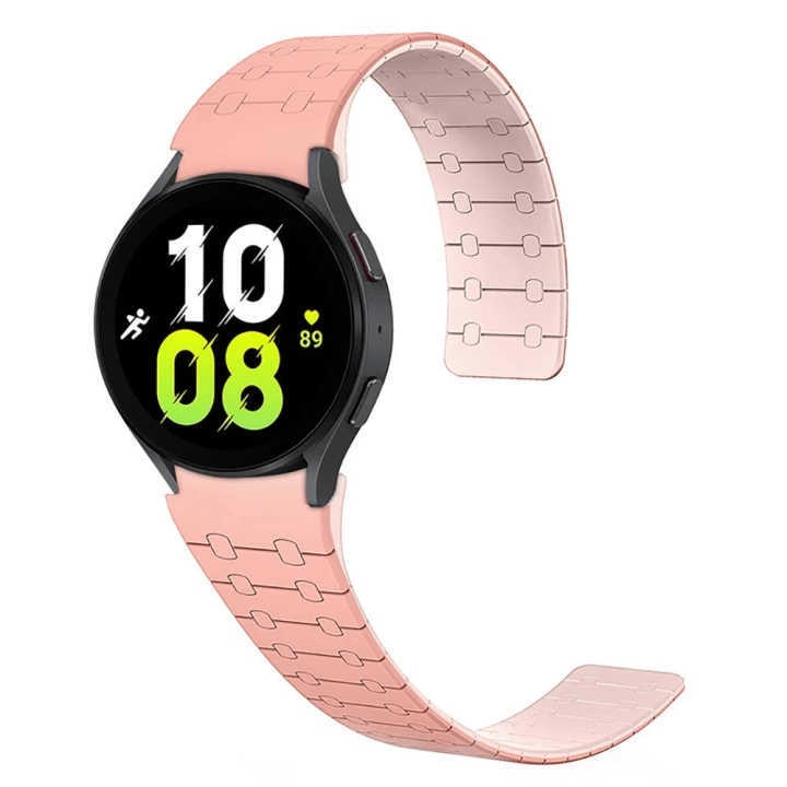 Galaxy Watch 4 5 6 Pro Redclick KRD-111 20mm Çizgili Desenli Ultra Hafif Silikon Kordon