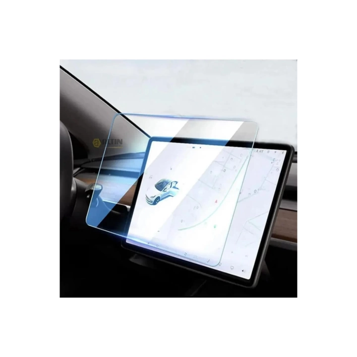 Tesla Model X Y S Araç Multimedya Ekran Koruyucu AR Oleofobik Uygulama Aparatlı Redclick Premium Temperli Cam Ekran Koruyucu