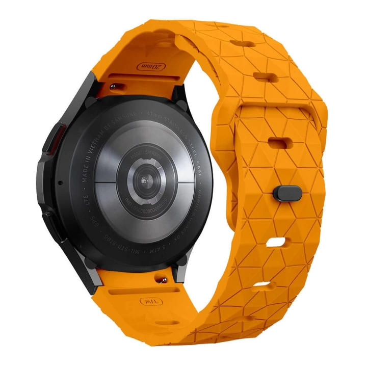 Galaxy Watch 4 5 6 Pro Redclick KRD-116 20mm Futbol Desenli Spor Tasarımlı Silikon Kordon