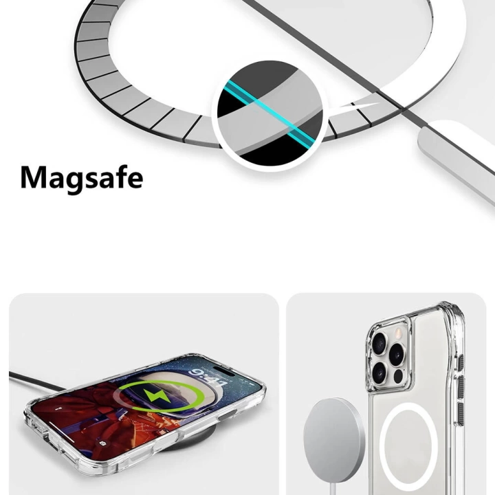 Apple iPhone 16 Pro Max Kılıf Redclick Magsafe Şarj Özellikli T-Max Magsafe Kapak