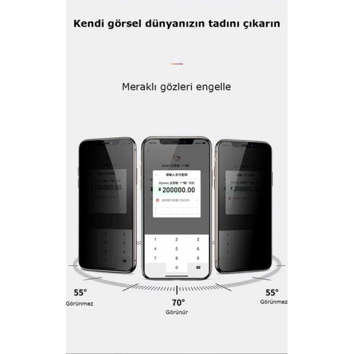 Apple iPhone 16 Pro Redclick Kor Privacy Hayalet Cam Ekran Koruyucu