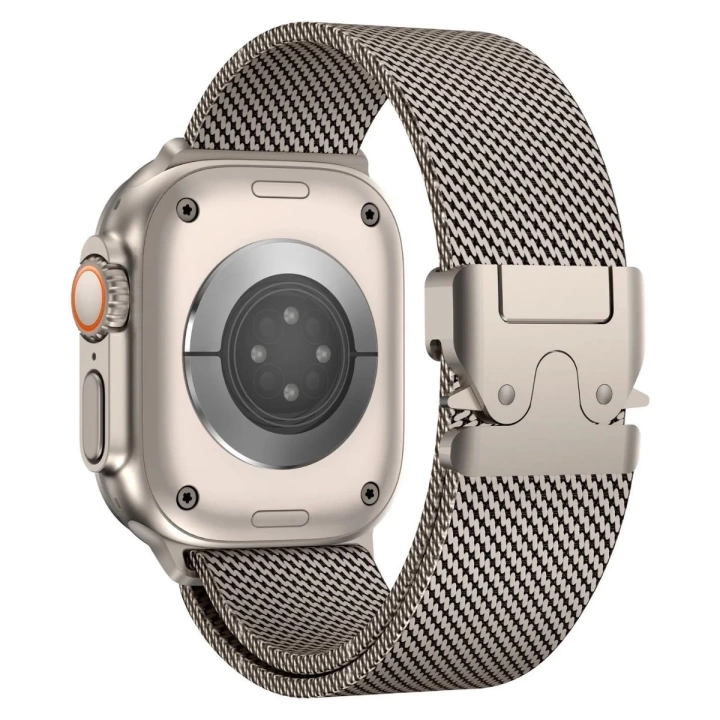 Apple Watch 10 46mm Redclick KRD-121 Metal İnce Slim Tasarım Luxury Hasır Kordon