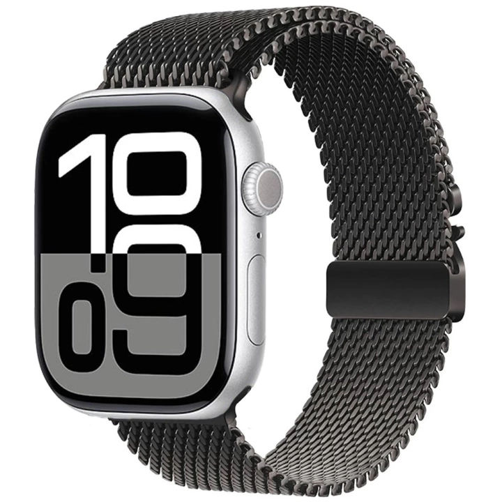 Apple Watch 10 46mm Redclick KRD-121 Metal İnce Slim Tasarım Luxury Hasır Kordon