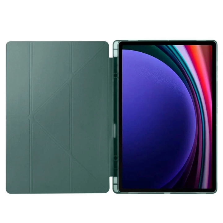 Galaxy Tab S10 Ultra Kılıf Redclick Tri Folding Kalem Bölmeli Standlı Tablet Kılıf