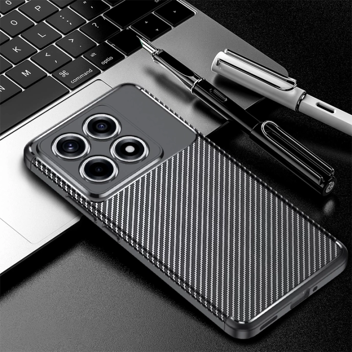 Xiaomi 14T Kılıf Redclick Negro Karbon Görünüm Silikon Kapak