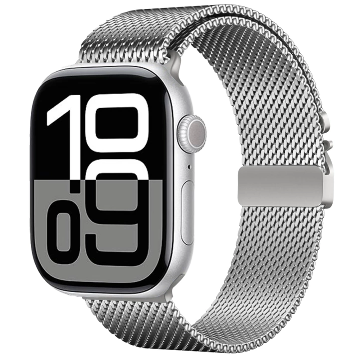 Apple Watch 10 46mm Redclick KRD-121 Metal İnce Slim Tasarım Luxury Hasır Kordon