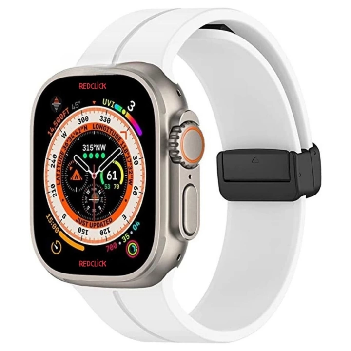 Apple Watch 10 Serisi 46mm Redclick KRD-84 Silikon Modern Tasarım Kordon