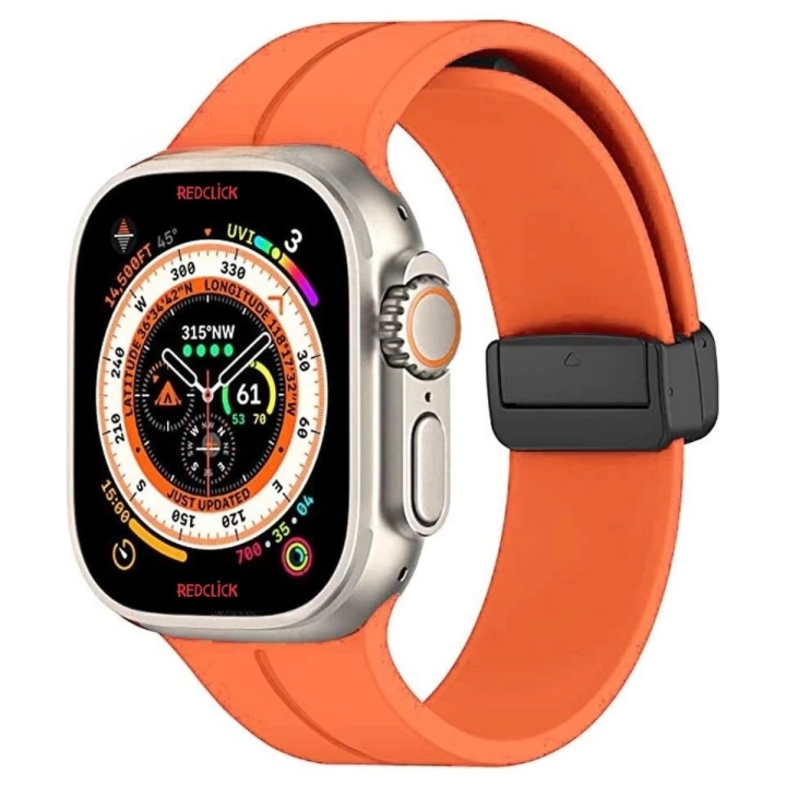 Apple Watch 10 Serisi 46mm Redclick KRD-84 Silikon Modern Tasarım Kordon