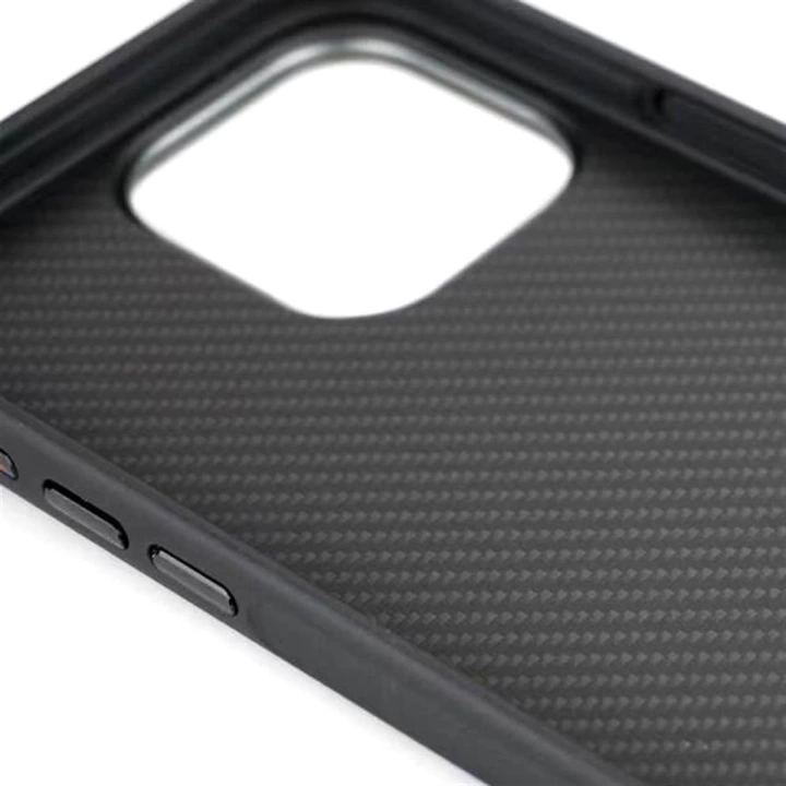 Apple iPhone 16 Pro Max Kılıf Magsafe Şarj Özellikli Karbon Fiber Görünümlü Redclick Troy Kapak