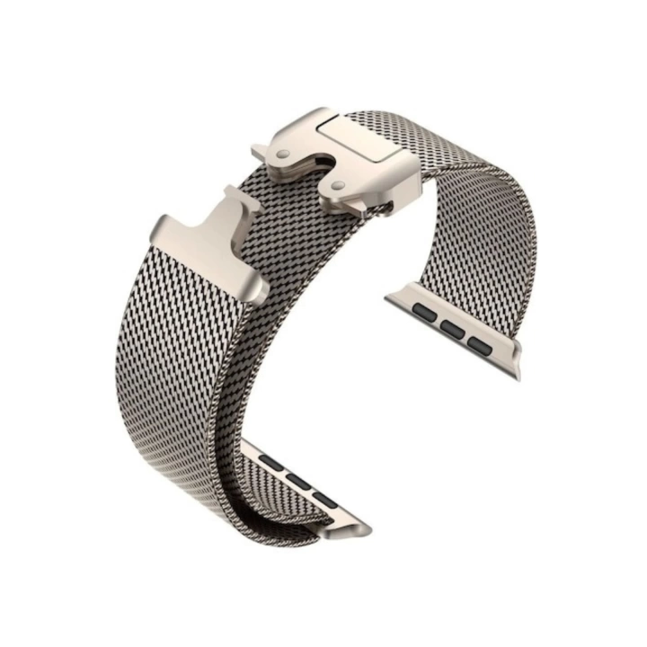 Apple Watch 6 7 8 SE 41mm Redclick KRD-121 Metal İnce Slim Tasarım Luxury Hasır Kordon