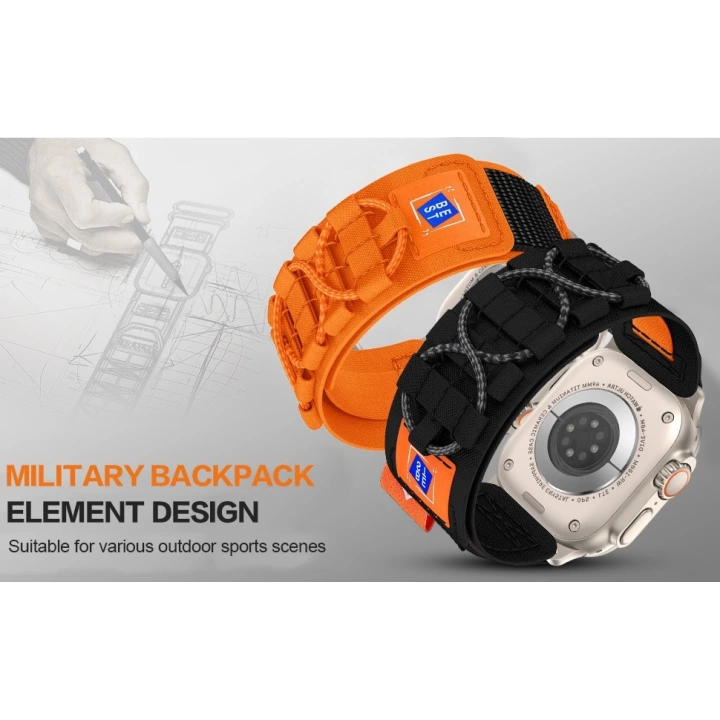 Watch Ultra Ultra 2 49mm Redclick KRD-99 Outdoor Hasır Terletmeyen Kumaş Kordon