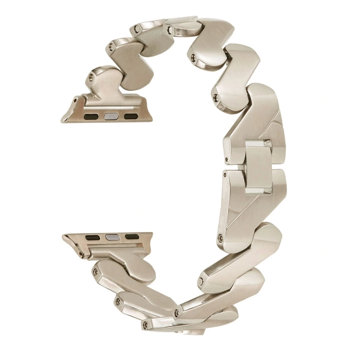 ​​​Apple Watch 10 Serisi 46mm Uyumlu Kordon Krd-80 Metal Bilezik Strap Kayış