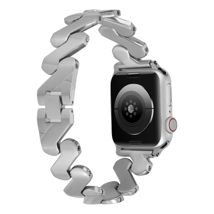 ​​​Apple Watch 10 Serisi 46mm Uyumlu Kordon Krd-80 Metal Bilezik Strap Kayış