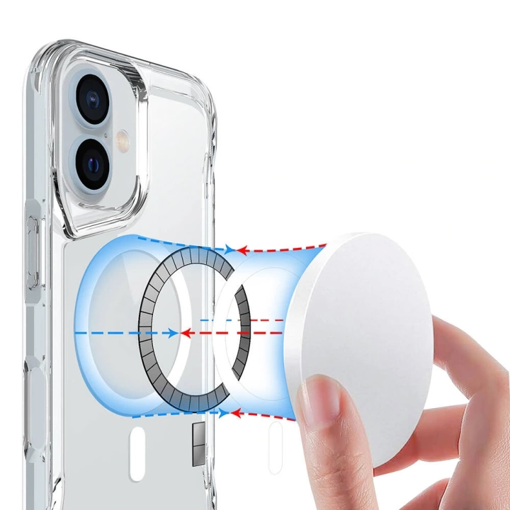 Apple iPhone 16 Plus Kılıf Redclick Magsafe Şarj Özellikli T-Max Magsafe Kapak