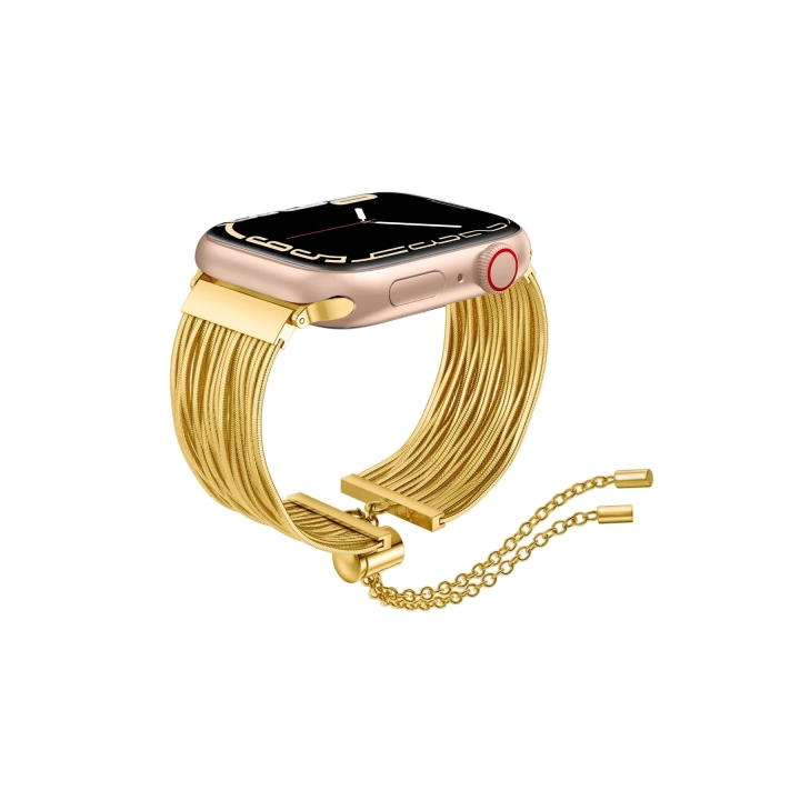 Apple Watch 10 46mm Redclick KRD-137 Metal Hasır Bilezik Kadın Kordon