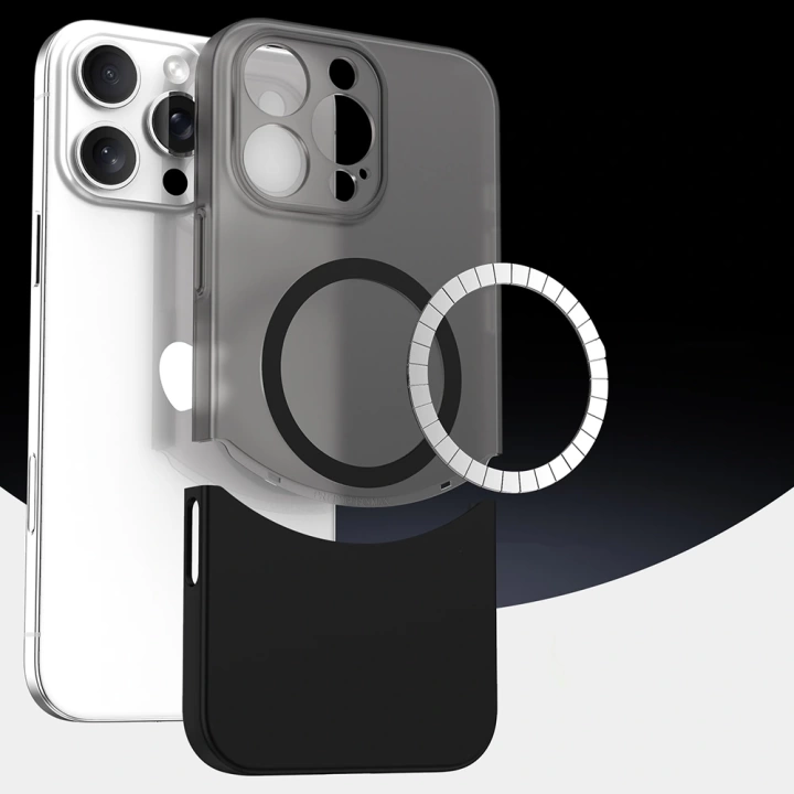 Apple iPhone 16 Pro Max Kılıf M-Safe Şarj Özellikli Mıknatıslı Redclick Duble Kapak