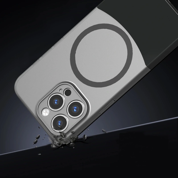 Apple iPhone 15 Pro Max Kılıf M-Safe Şarj Özellikli Mıknatıslı Redclick Duble Kapak