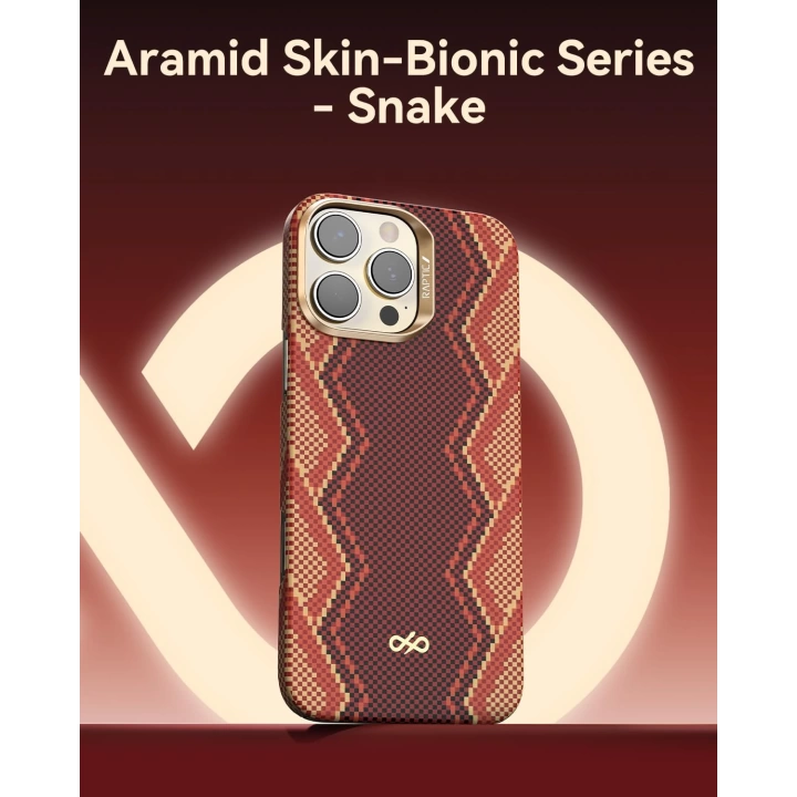 Apple iPhone 16 Pro Max Kılıf M-safe Şarj Özellikli Raptic Aramid Skin Bionic Serisi Kapak
